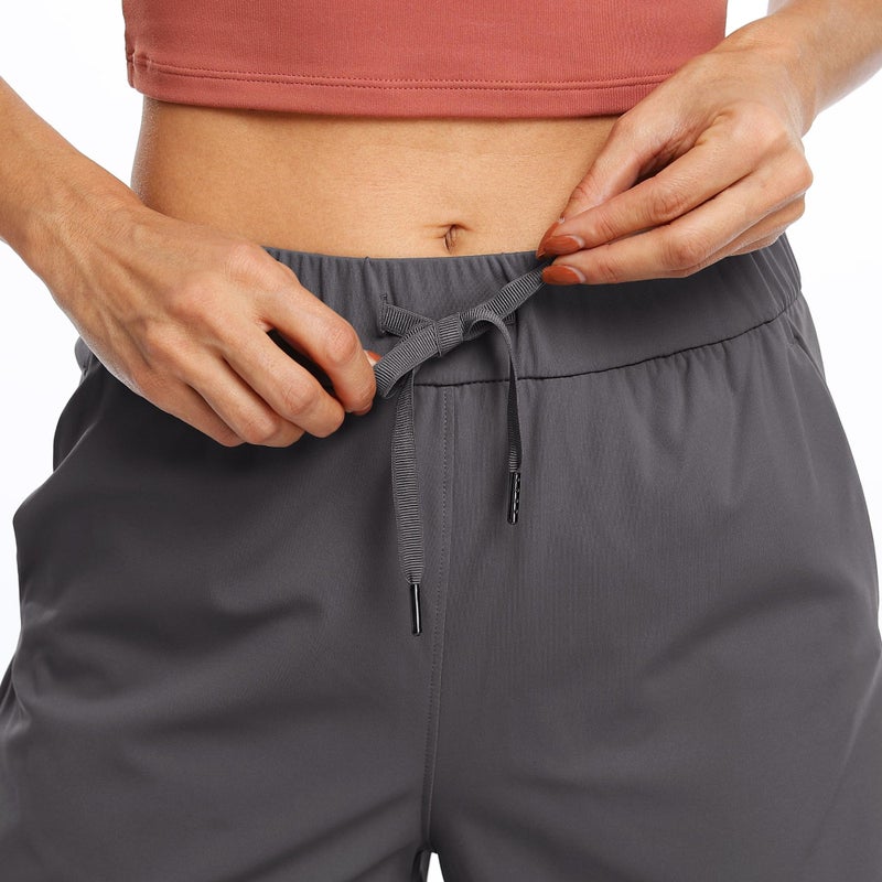 Willit Womens Athletic Hiking Running Shorts for Women Yoga Workout Gym Quick Dry Shorts with Pockets Deep Gray M - Image 5
